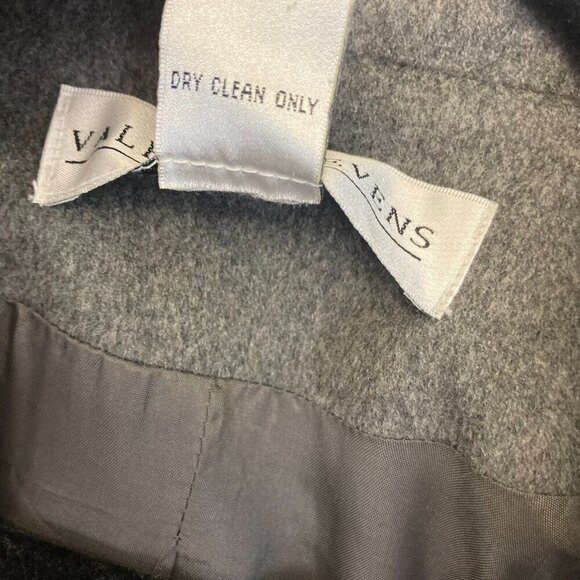 Valerie Stevens Wool & Cashmere Blazer Jacket Womens Size 12 Open Front Gray - Picture 5 of 11
